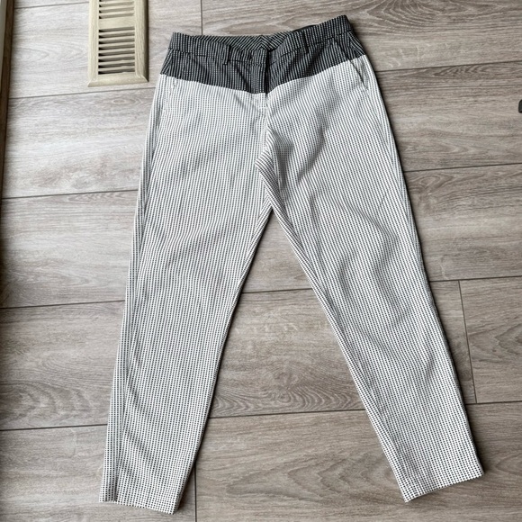 Raffaello Rossi Checked Black And White Contrasting Cotton Trouser Pants - Picture 1 of 15